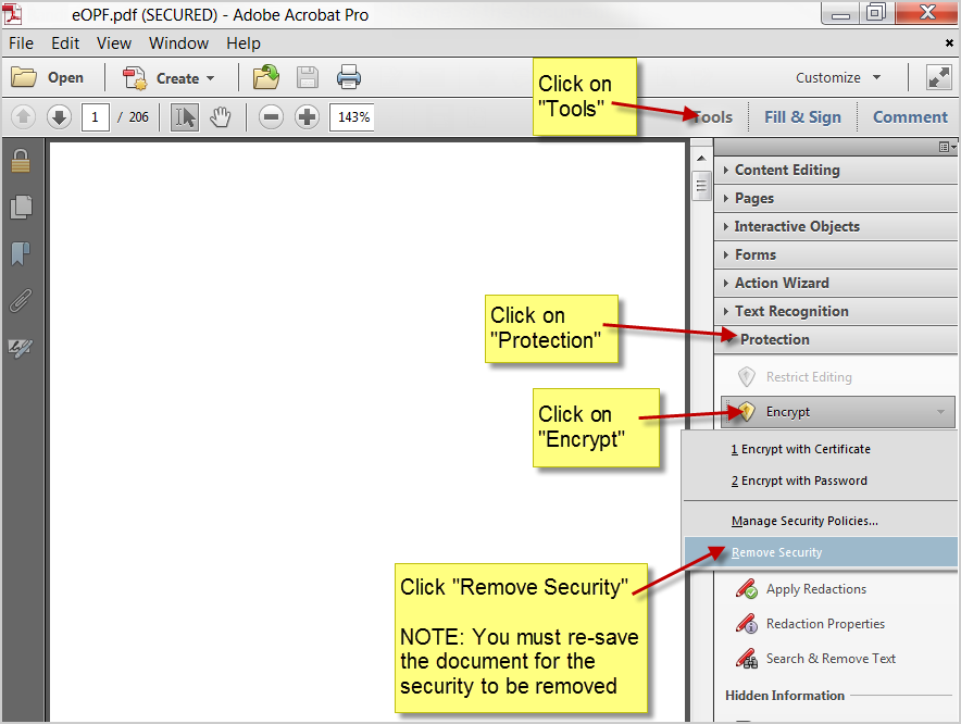 eOPF acrobat print screen